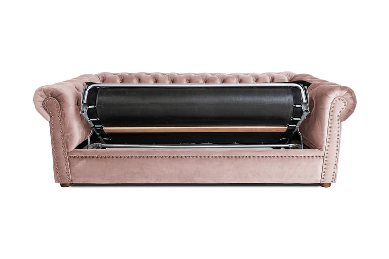 CHESTERFIELD DELUXE bäddsoffa 3-sits Ljusrosa - Möbler - Vardagsrum - Bäddsoffor