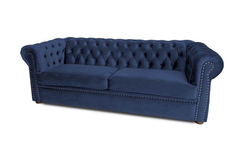 CHESTERFIELD DELUXE bäddsoffa 3-sits Marinblå - Möbler - Vardagsrum - Bäddsoffor