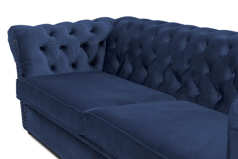 CHESTERFIELD DELUXE bäddsoffa 3-sits Marinblå - Möbler - Vardagsrum - Bäddsoffor