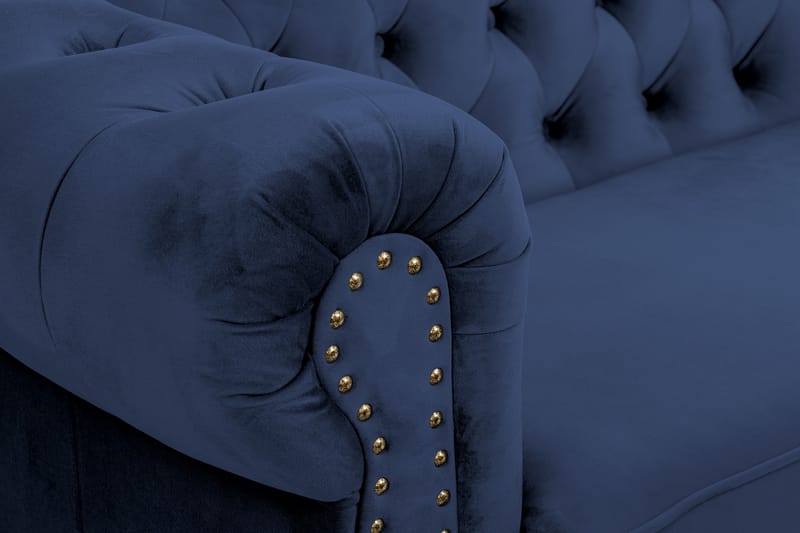 CHESTERFIELD DELUXE bäddsoffa 3-sits Marinblå - Möbler - Vardagsrum - Bäddsoffor