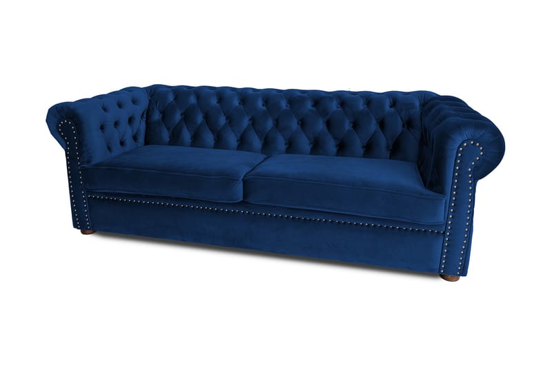 CHESTERFIELD DELUXE bäddsoffa 3-sits Mörkblå - Möbler - Vardagsrum - Bäddsoffor