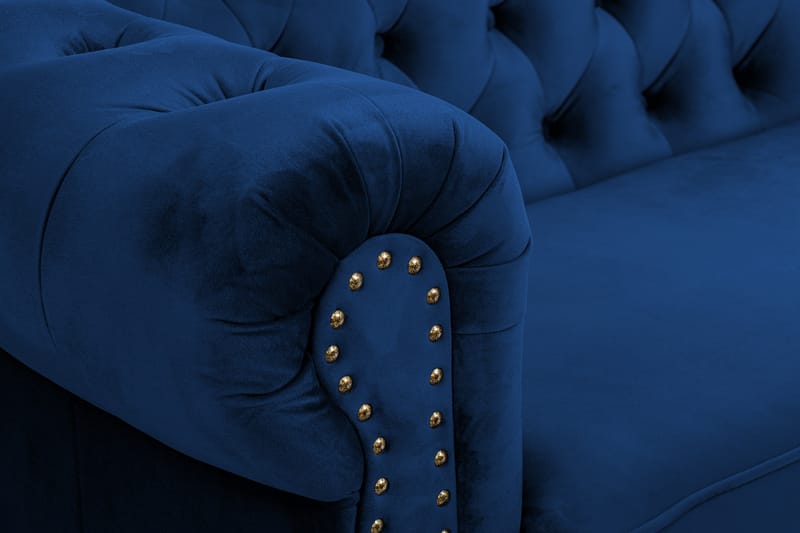 CHESTERFIELD DELUXE bäddsoffa 3-sits Mörkblå - Möbler - Vardagsrum - Bäddsoffor
