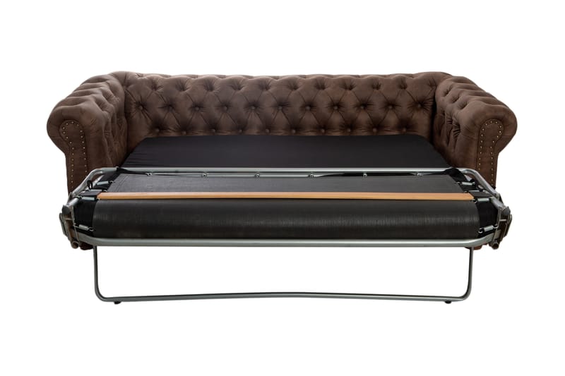 CHESTERFIELD DELUXE bäddsoffa 3-sits Mörkbrun - Möbler - Vardagsrum - Bäddsoffor