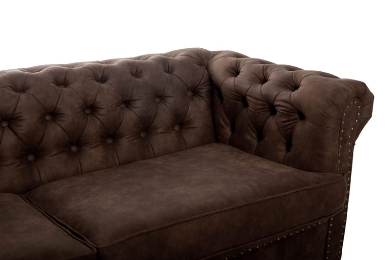 CHESTERFIELD DELUXE bäddsoffa 3-sits Mörkbrun - Möbler - Vardagsrum - Bäddsoffor
