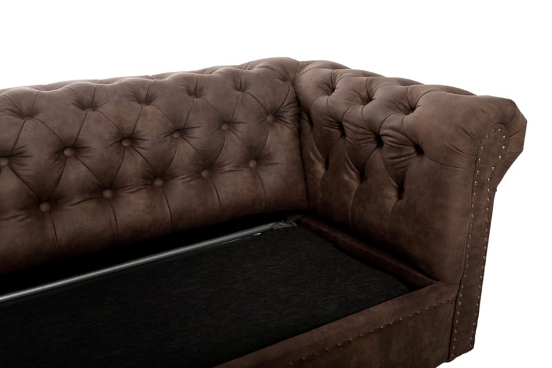 CHESTERFIELD DELUXE bäddsoffa 3-sits Mörkbrun - Möbler - Vardagsrum - Bäddsoffor