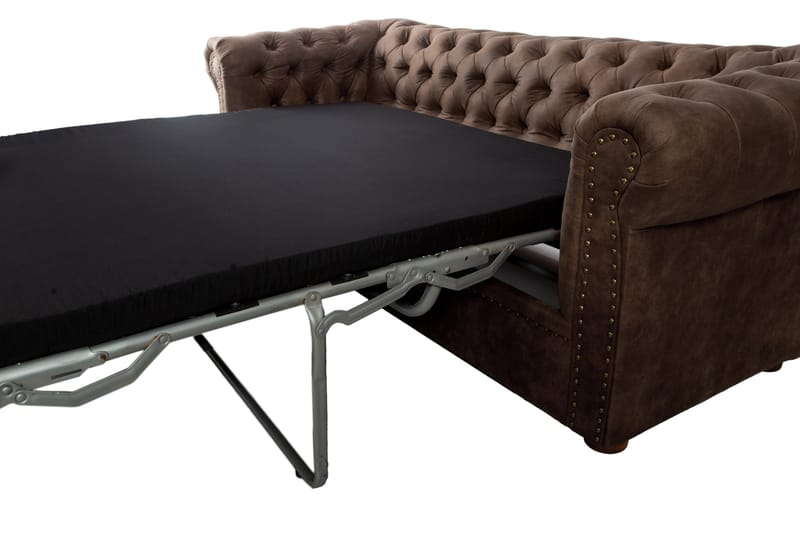 CHESTERFIELD DELUXE bäddsoffa 3-sits Mörkbrun - Möbler - Vardagsrum - Bäddsoffor