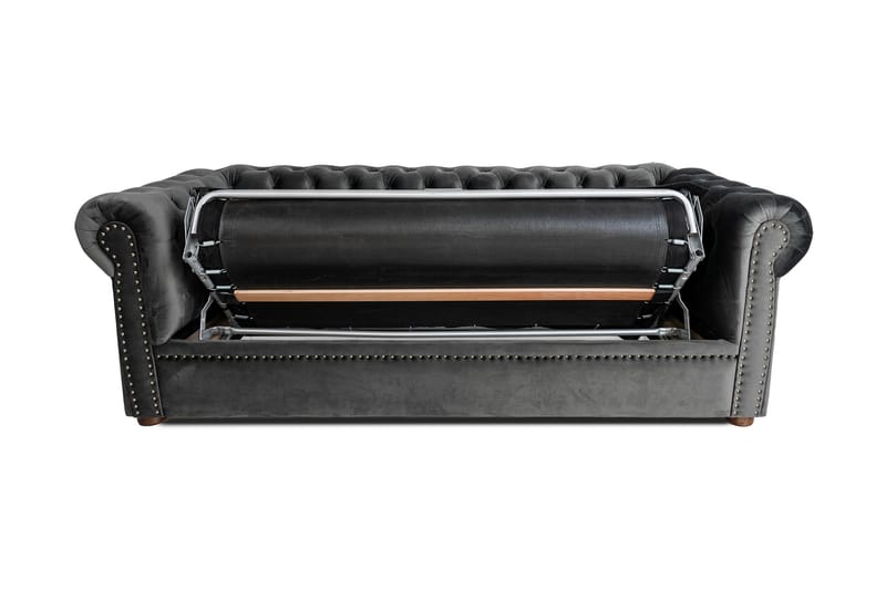 CHESTERFIELD DELUXE bäddsoffa 3-sits Mörkgrå - Möbler - Vardagsrum - Bäddsoffor