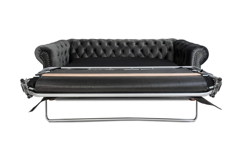 CHESTERFIELD DELUXE bäddsoffa 3-sits Mörkgrå - Möbler - Vardagsrum - Bäddsoffor