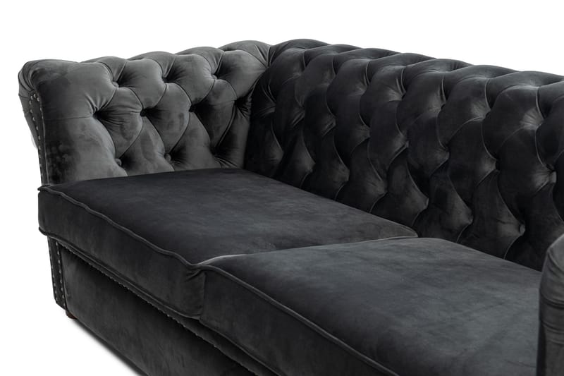 CHESTERFIELD DELUXE bäddsoffa 3-sits Mörkgrå - Möbler - Vardagsrum - Bäddsoffor
