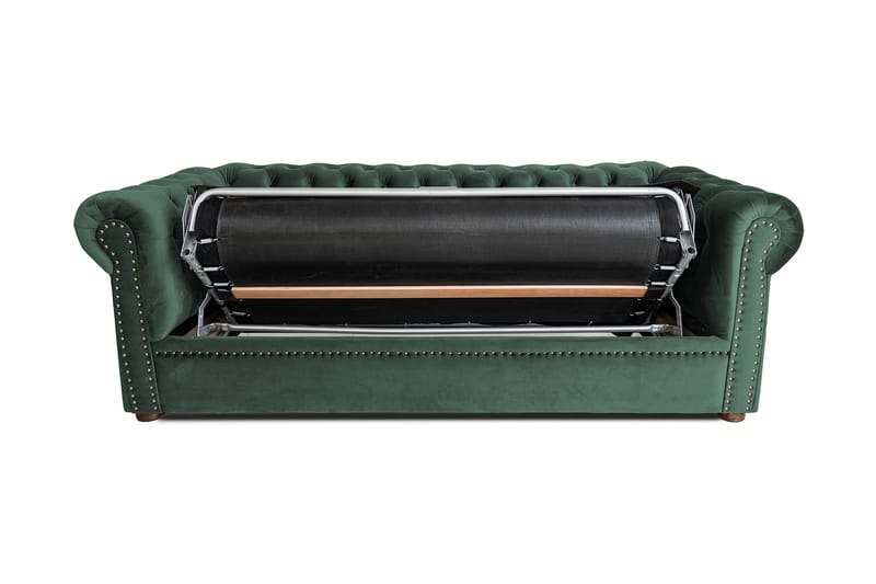 CHESTERFIELD DELUXE bäddsoffa 3-sits Mörkgrön - Möbler - Vardagsrum - Bäddsoffor