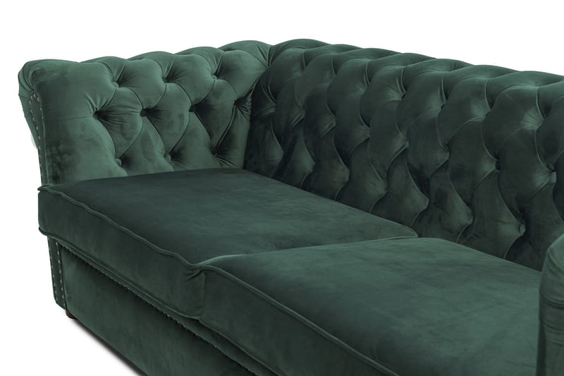 CHESTERFIELD DELUXE bäddsoffa 3-sits Mörkgrön - Möbler - Vardagsrum - Bäddsoffor