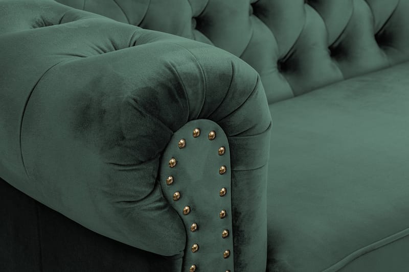 CHESTERFIELD DELUXE bäddsoffa 3-sits Mörkgrön - Möbler - Vardagsrum - Bäddsoffor