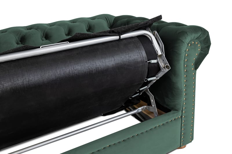 CHESTERFIELD DELUXE bäddsoffa 3-sits Mörkgrön - Möbler - Vardagsrum - Bäddsoffor