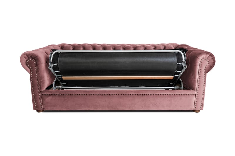CHESTERFIELD DELUXE bäddsoffa 3-sits Rosa - Möbler - Vardagsrum - Bäddsoffor