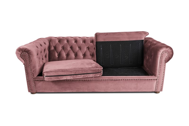 CHESTERFIELD DELUXE bäddsoffa 3-sits Rosa - Möbler - Vardagsrum - Bäddsoffor