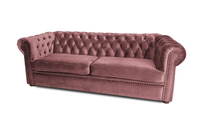 CHESTERFIELD DELUXE bäddsoffa 3-sits Rosa - Möbler - Vardagsrum - Bäddsoffor