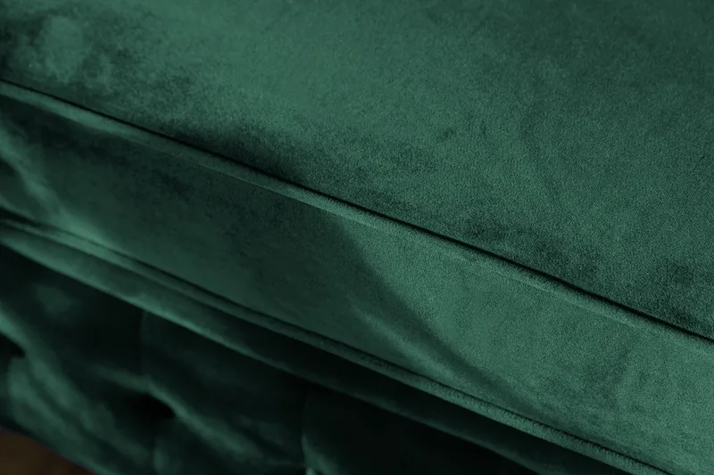 Chesterfield Lyx 3-sits Framåtbäddad bäddsoffa i sammet - Mörkgrön / Grön - Möbler - Vardagsrum - Bäddsoffor