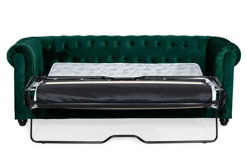Chesterfield Lyx 3-sits Framåtbäddad bäddsoffa i sammet - Möbler - Vardagsrum - Bäddsoffor