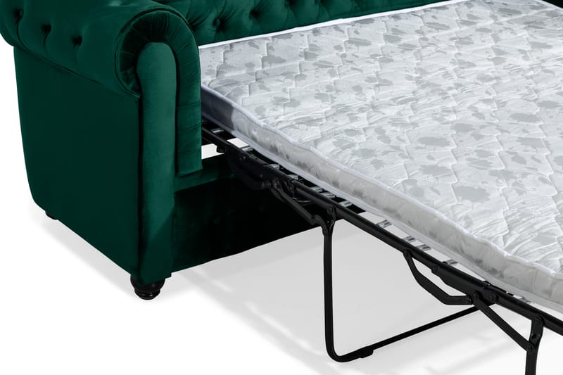 Chesterfield Lyx 3-sits Framåtbäddad bäddsoffa i sammet - Möbler - Vardagsrum - Bäddsoffor