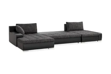 Cillo 2-sits Bäddsoffa - Svart/Grå - Möbler - Vardagsrum - Bäddsoffor - U bäddsoffa
