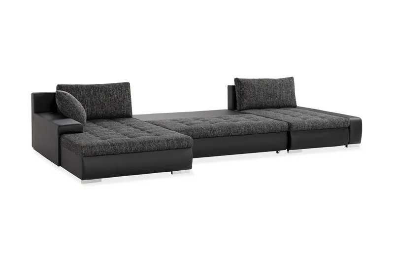 Cillo 2-sits Bäddsoffa - Svart/Grå - Möbler - Vardagsrum - Bäddsoffor - U bäddsoffa