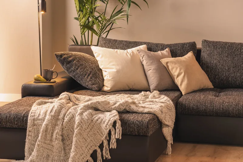 Cillo 2-sits Bäddsoffa - Svart/Grå - Möbler - Vardagsrum - Bäddsoffor - U bäddsoffa