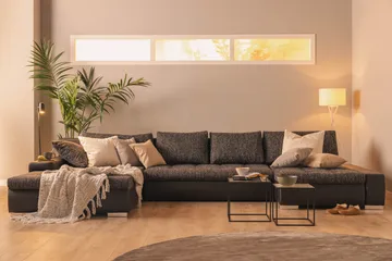 Cillo 2-sits Bäddsoffa - Svart/Grå - Möbler - Vardagsrum - Bäddsoffor - U bäddsoffa