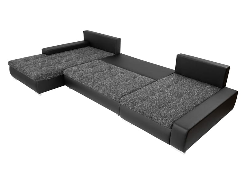 Cillo 5-sits U-formad bäddsoffa med dubbeldivan - grå - Möbler - Vardagsrum - Bäddsoffor - Hörnbäddsoffa
