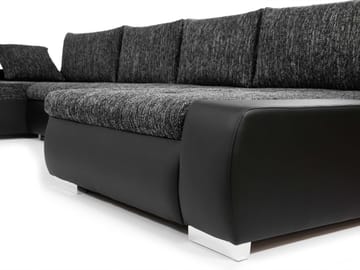 Cillo 5-sits U-formad bäddsoffa med dubbeldivan - vit - Möbler - Vardagsrum - Bäddsoffor - Hörnbäddsoffa