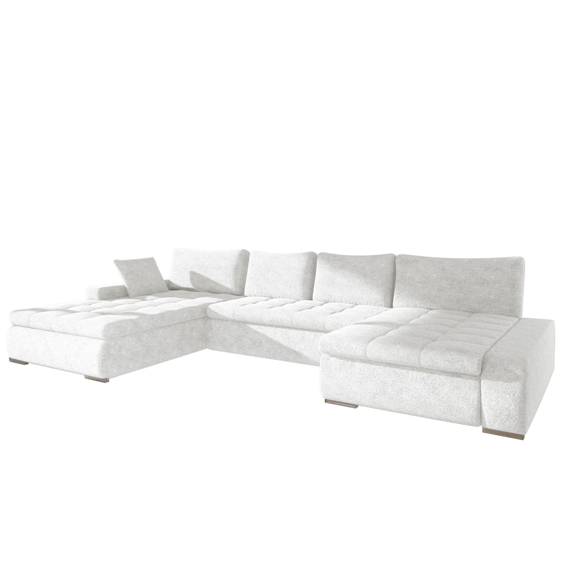 Cillo 5-sits U-formad b&auml;ddsoffa med dubbeldivan - vit