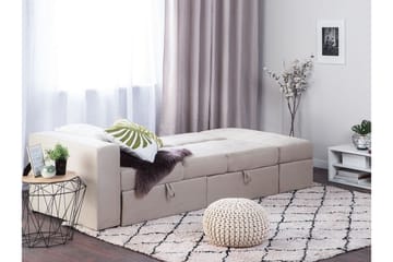 Citlalic 3-sits Längsbäddad Bäddsoffa 90x210 cm med Förvaring i Tyg - Beige - Möbler - Vardagsrum - Bäddsoffor