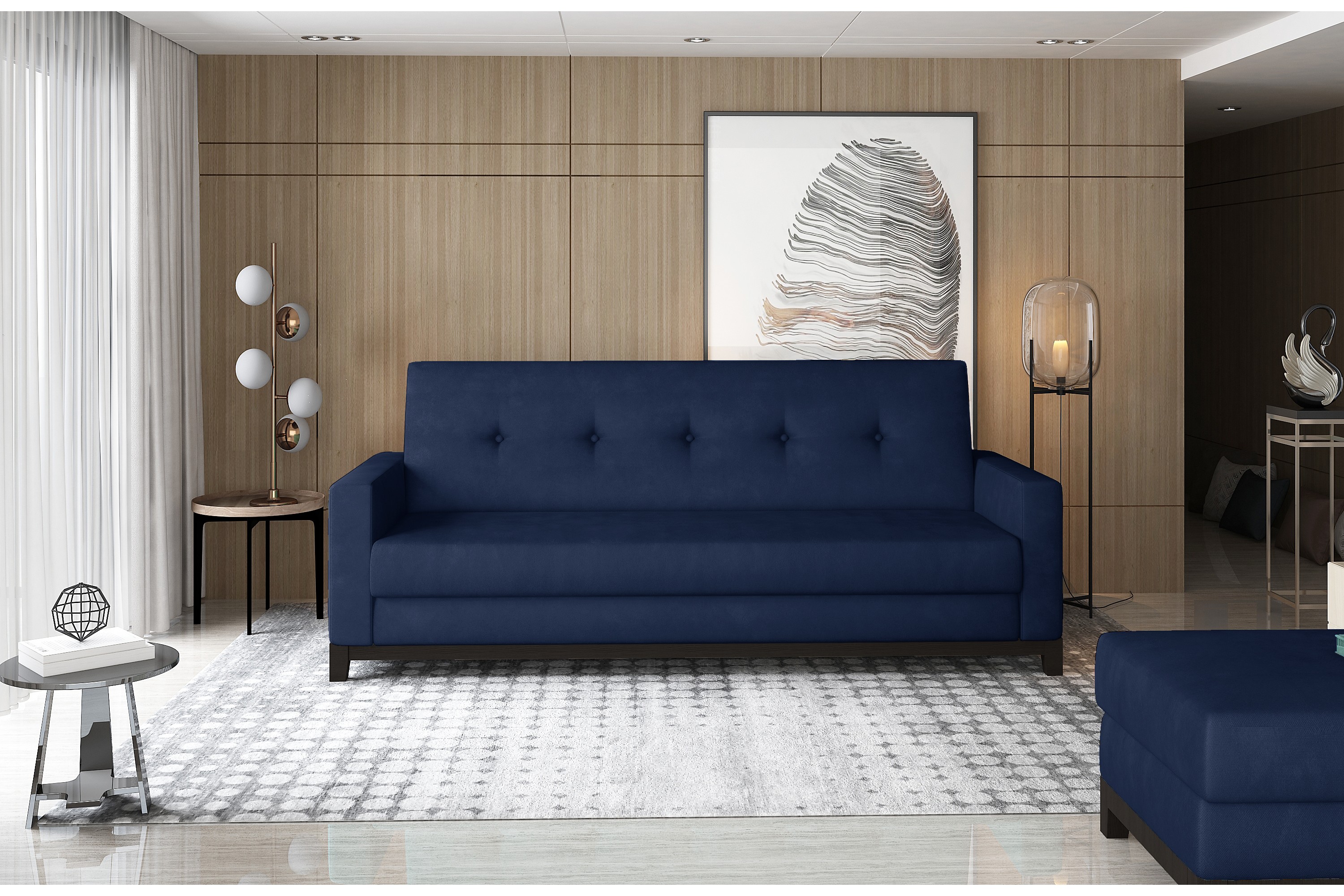 citlalli 2-sits bäddsoffa blå -