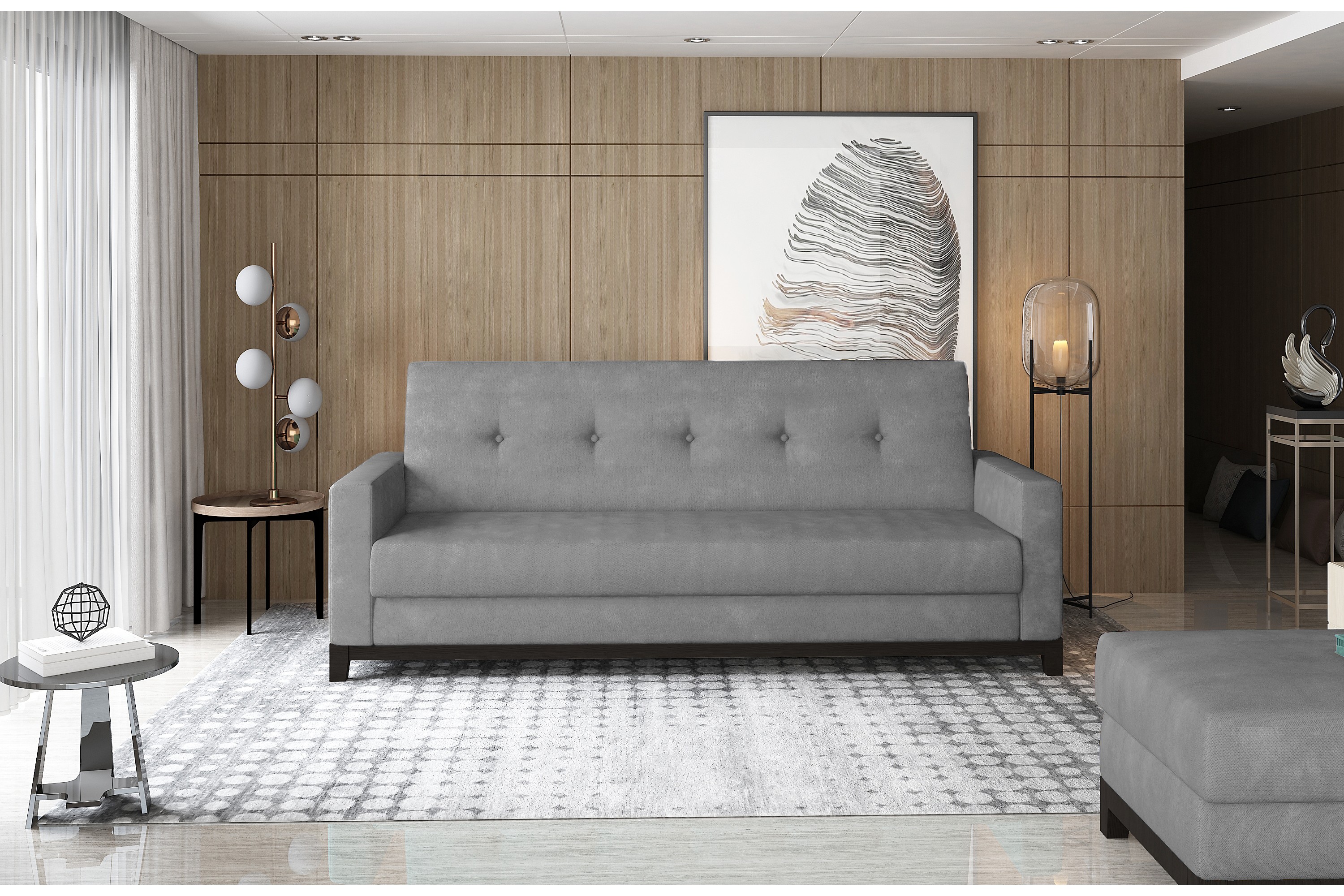 citlalli 2-sits bäddsoffa grå -