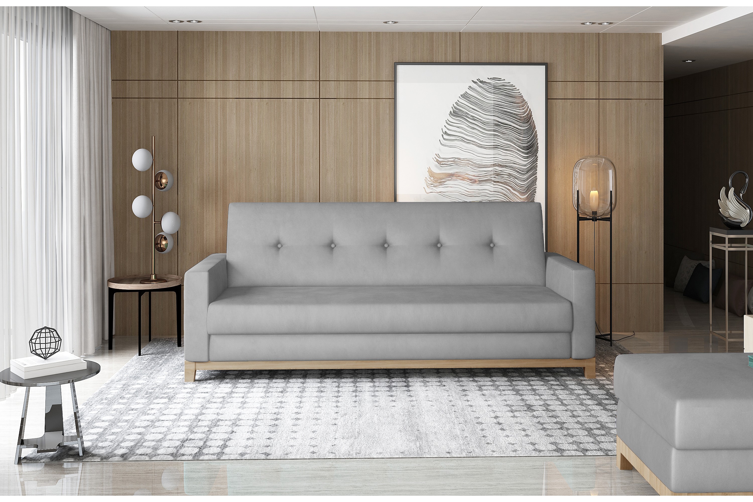 citlalli 2-sits bäddsoffa grå -