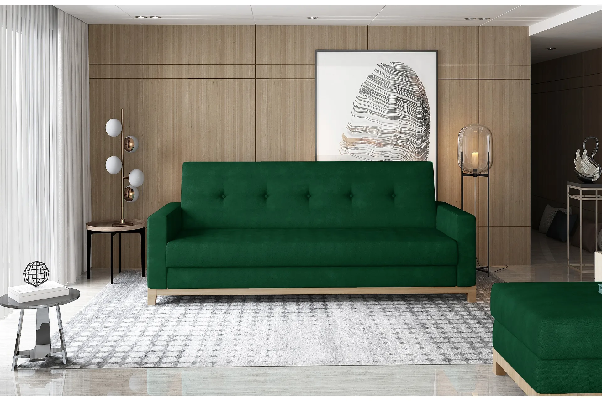 citlalli 2-sits bäddsoffa grön -