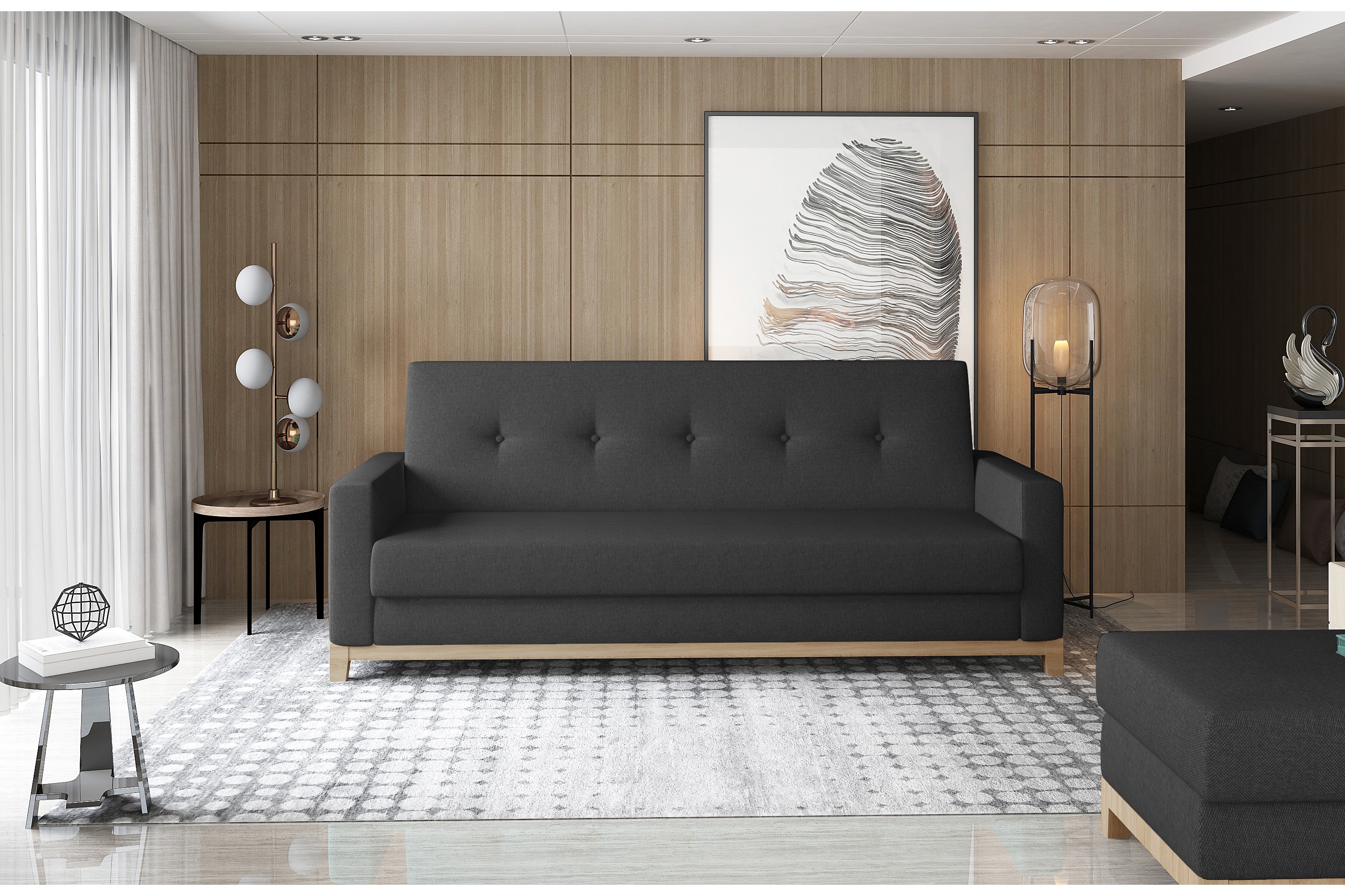 citlalli 2-sits bäddsoffa svart -