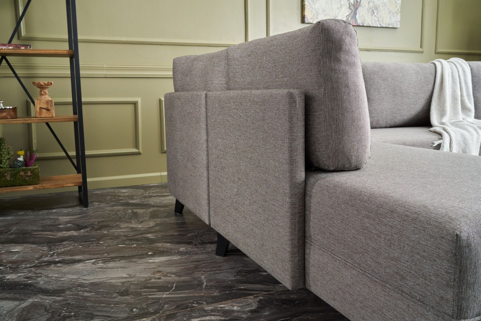 CLACHAN U-bäddsoffa Brun/Svart - Möbler - Vardagsrum - Bäddsoffor - U bäddsoffa