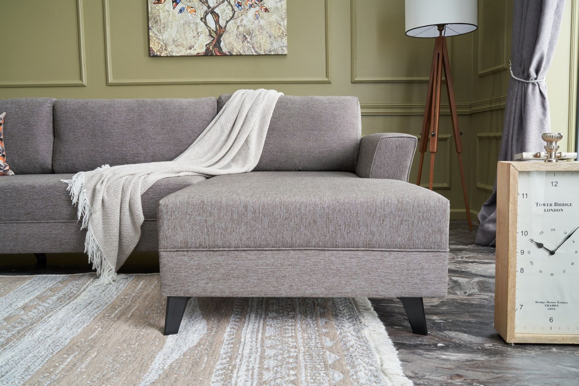 CLACHAN U-bäddsoffa Brun/Svart - Möbler - Vardagsrum - Bäddsoffor - U bäddsoffa