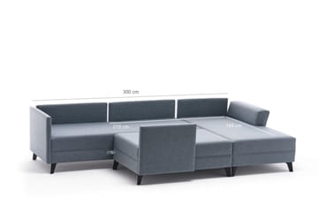 CLACHAN U-bäddsoffa Brun/Svart - Möbler - Vardagsrum - Bäddsoffor - U bäddsoffa