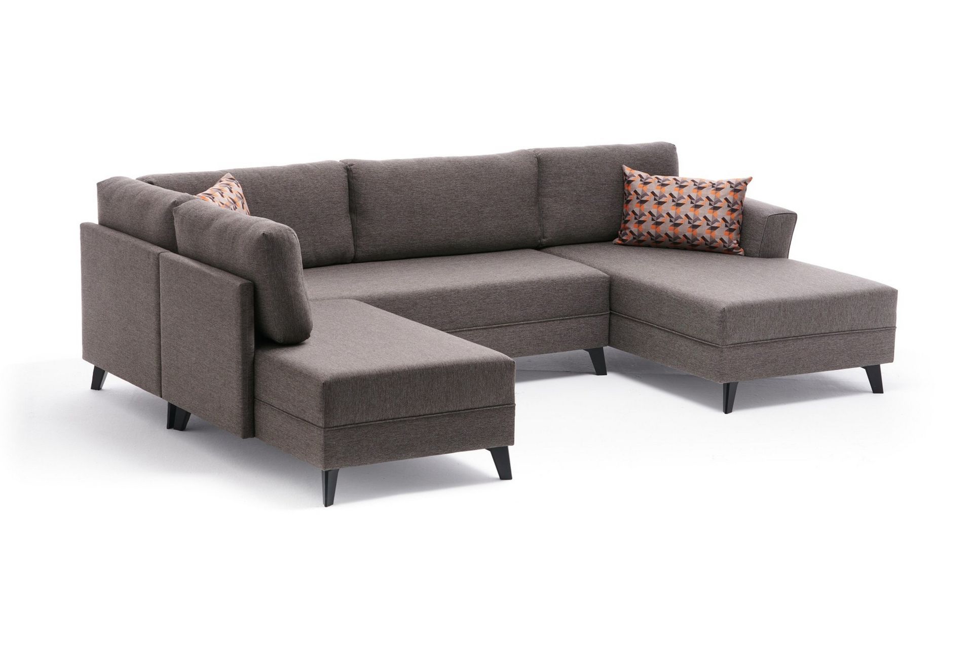 CLACHAN U-bäddsoffa Brun/Svart - Möbler - Vardagsrum - Bäddsoffor - U bäddsoffa