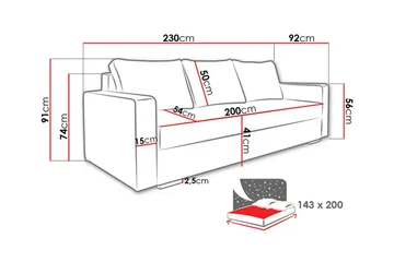 Clarina 3-sits Bäddsoffa Green - Möbler - Vardagsrum - Bäddsoffor