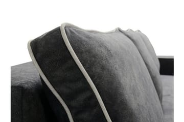 Clarina 3-sits Längsbäddad Bäddsoffa 143x200 cm med Förvaring i Sammet - Grön - Möbler - Vardagsrum - Bäddsoffor