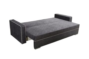 Clarina 3-sits Längsbäddad Bäddsoffa 143x200 cm med Förvaring i Sammet - Grön - Möbler - Vardagsrum - Bäddsoffor