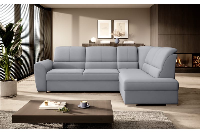 Clarkville Bäddsoffa m. Schäslong 3-sits Grå - Möbler - Vardagsrum - Bäddsoffor