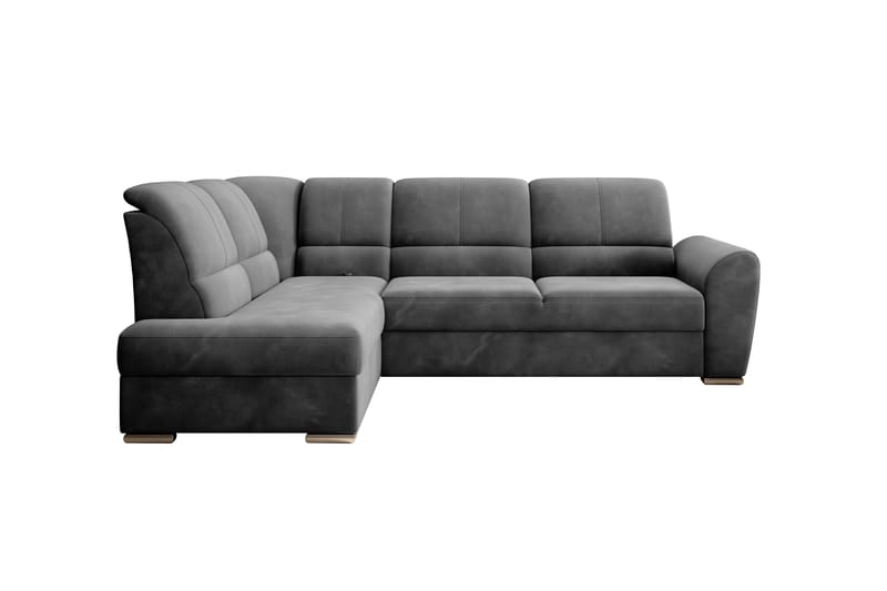 Clarkville Bäddsoffa m. Schäslong 3-sits Mörkgrå - Möbler - Vardagsrum - Bäddsoffor