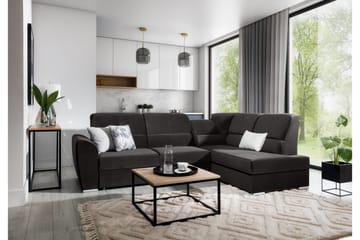 Clarkville Bäddsoffa m. Schäslong 3-sits Mörkgrå - Möbler - Vardagsrum - Bäddsoffor