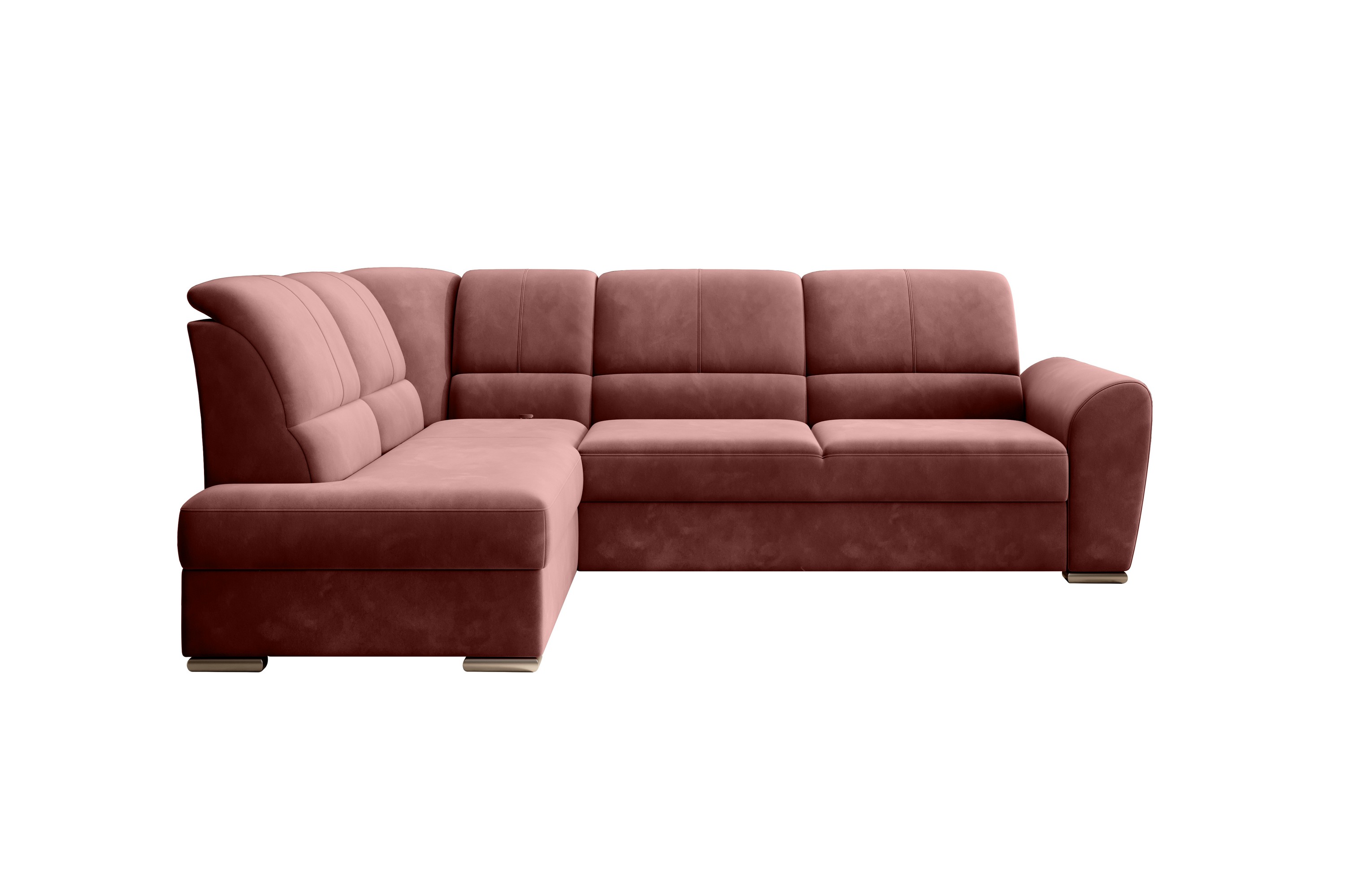 clarkville bäddsoffa m. schäslong 3-sits rosa -