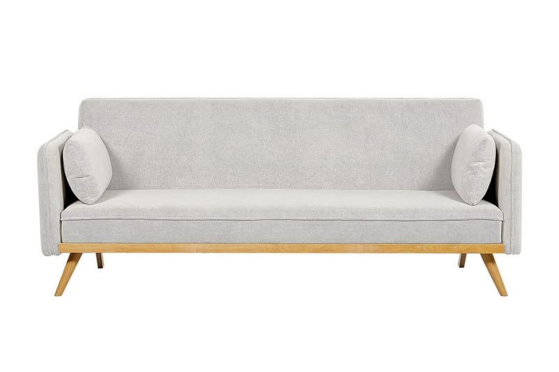 Clem Bäddsoffa 3-sits, Grå/Ljust trä