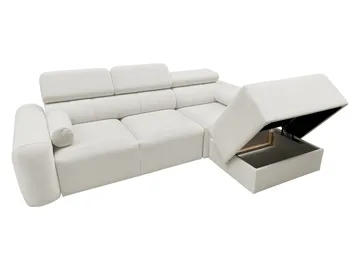 Clement 3-sits Bäddsoffa med Divan Högervänd - Vit - Möbler - Vardagsrum - Bäddsoffor - Hörnbäddsoffa