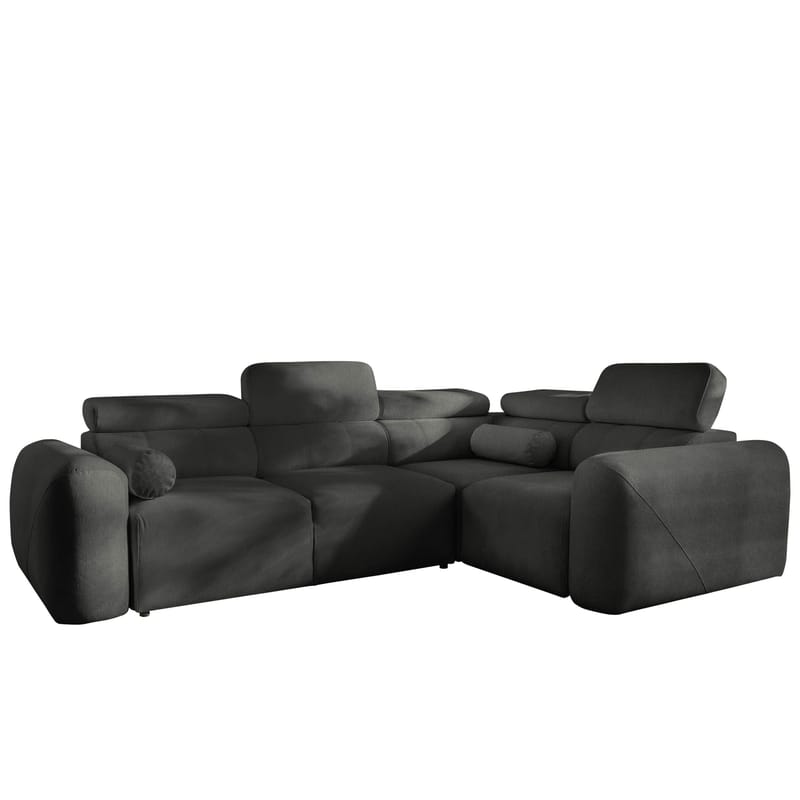 Clement 4-sits Hörnbäddsoffa Högervänd, svart